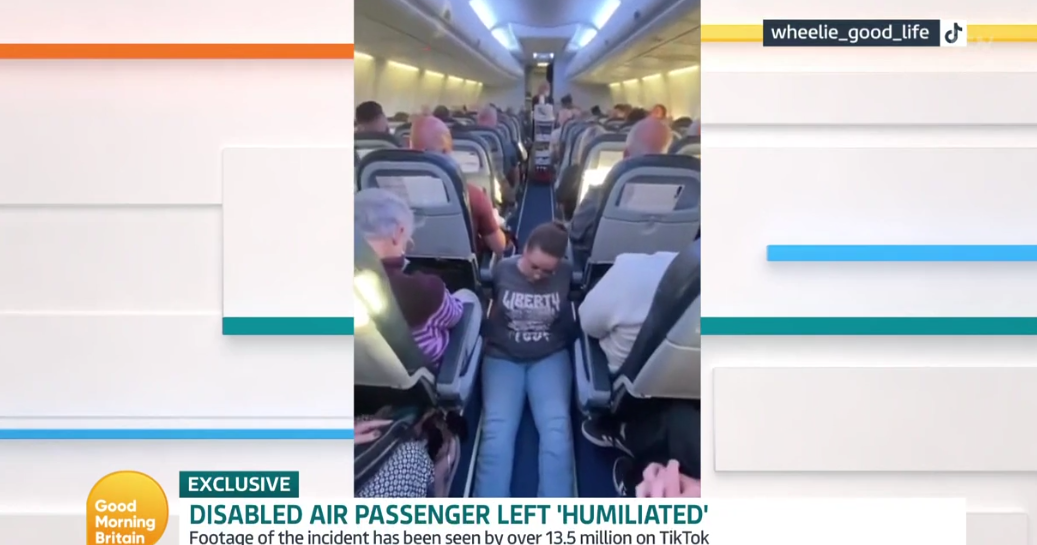 GMB viewers slam airline’s ‘disgraceful’ response to disabled passenger forced to drag herself to the toilet on a flight