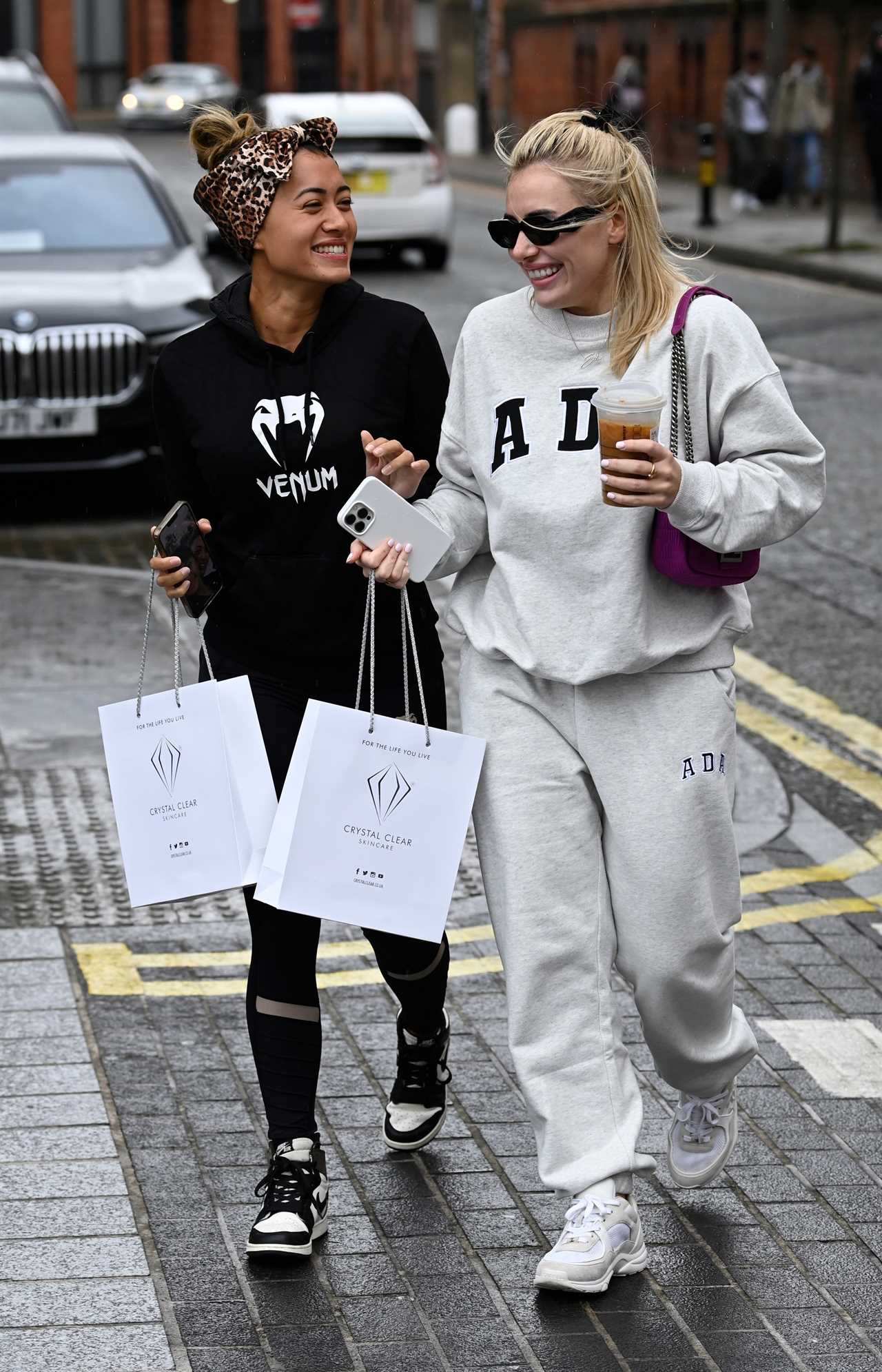 Love Island’s Ellie Brown and Kaz Crossley seen in rare make-up free snaps as they hit the shops