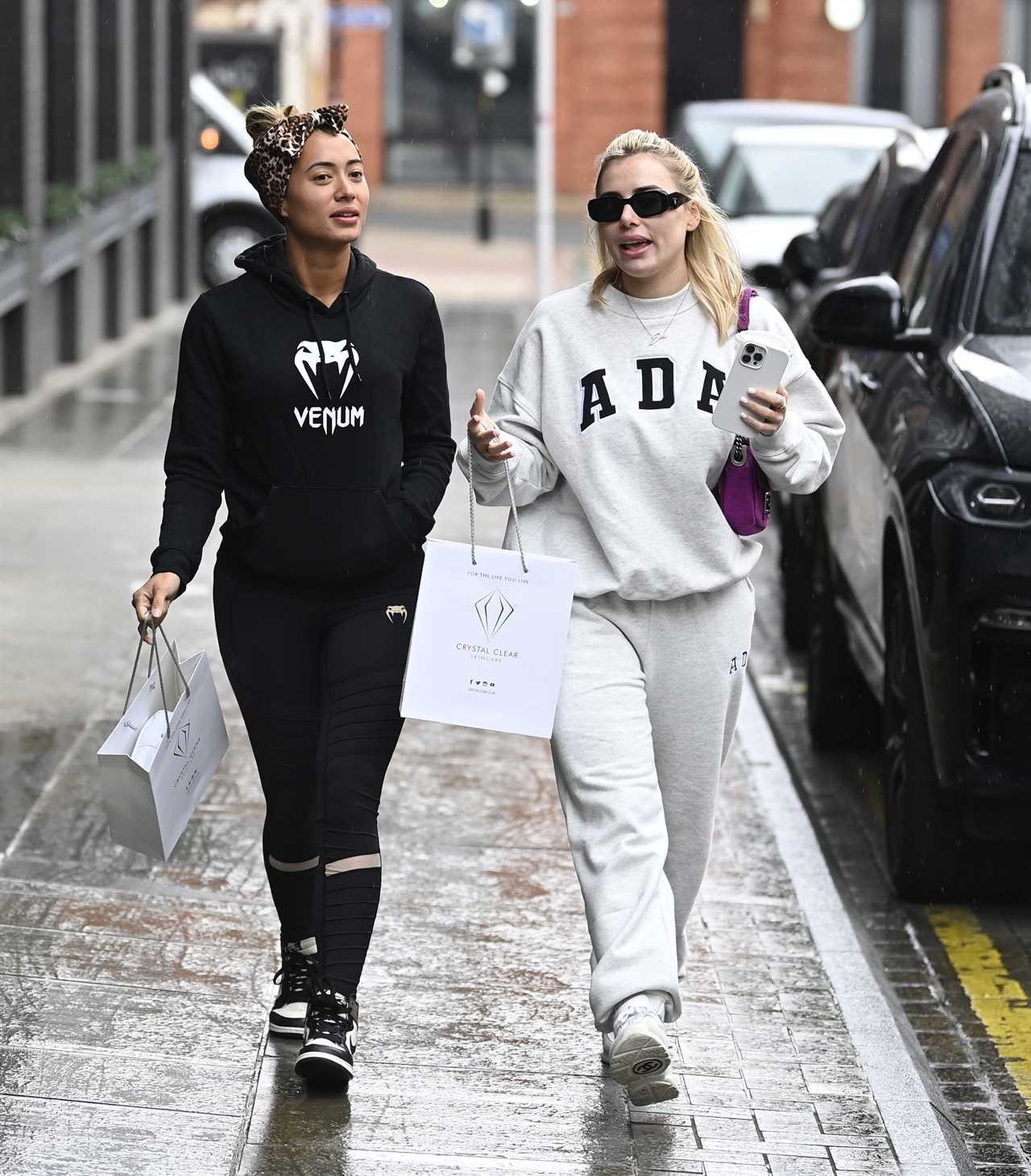 Love Island’s Ellie Brown and Kaz Crossley seen in rare make-up free snaps as they hit the shops