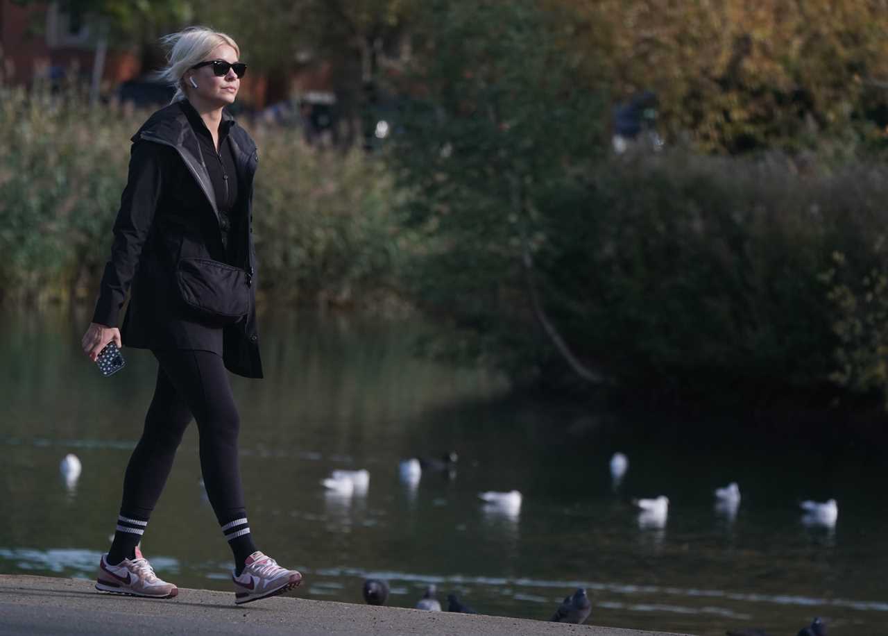 Holly Willoughby takes a walk in the park amid rumours of ‘tension’ between her and Phillip Schofield on This Morning