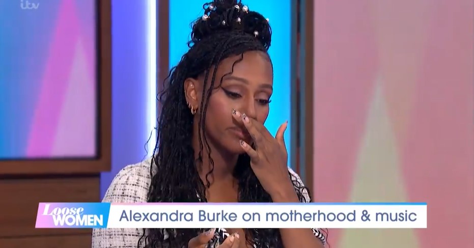 Alexandra Burke breaks down in tears as she shares reason she hasn’t shared baby’s gender or name