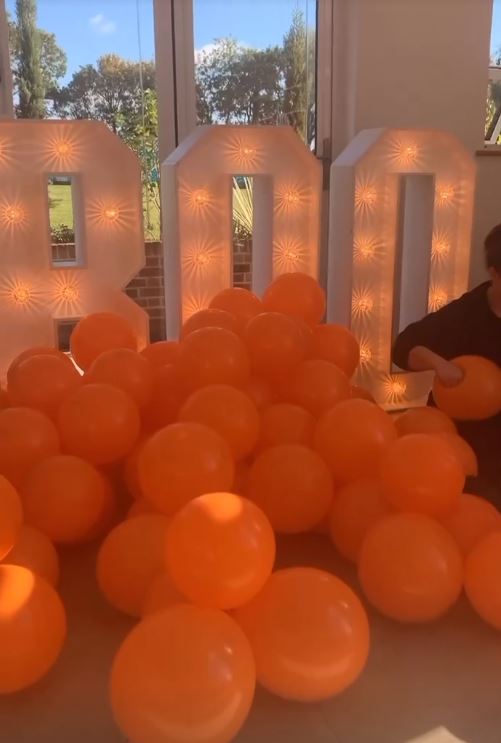 Inside Gemma Collins’ incredible Halloween themed party with light display, balloons and tasty treats