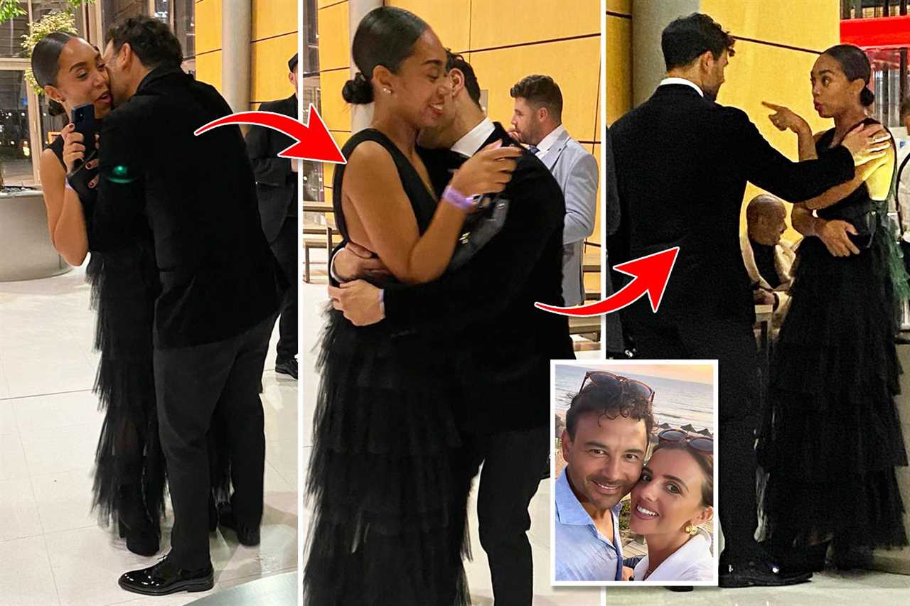 Engaged Ryan Thomas breaks cover with Lucy Mecklenburgh after cuddling and nuzzling neck of married EastEnders actress