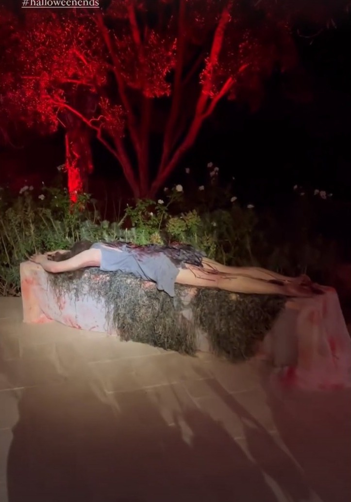 Inside Kourtney Kardashian’s spooky Halloween party featuring terrifying decor, desserts & massive theater screen