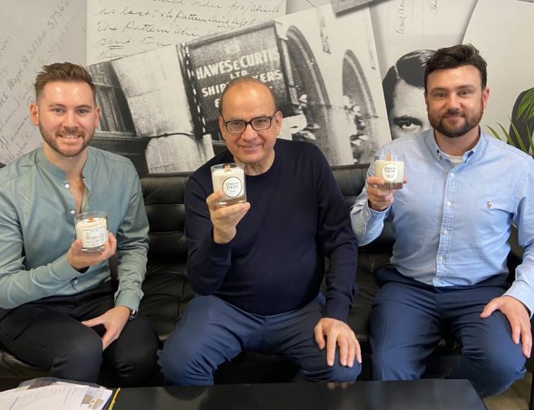 Dragon Touker Suleyman with business partners Mike Skeggs and Drew