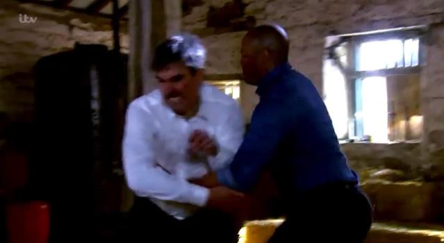 Violent Emmerdale showdown for Cain Dingle and Al Chapman revealed in explosive trailer