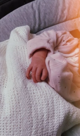 Charlotte Crosby reveals £800 designer baby blanket after giving birth to first child