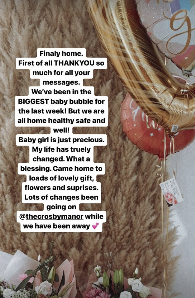 Charlotte Crosby reveals £800 designer baby blanket after giving birth to first child