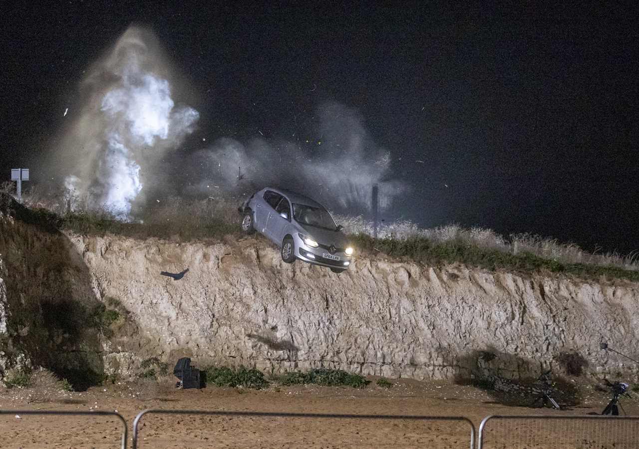 EastEnders’ Mick Carter jumps off a cliff as Danny Dyer films final explosive scenes after quitting