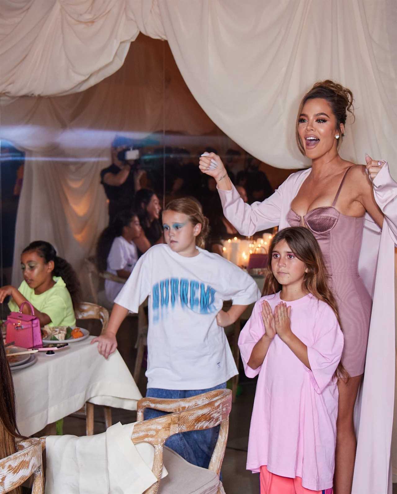 Kourtney Kardashian’s daughter Penelope, 10, looks so grown up in new pic as she twins with aunt Khloe in pink