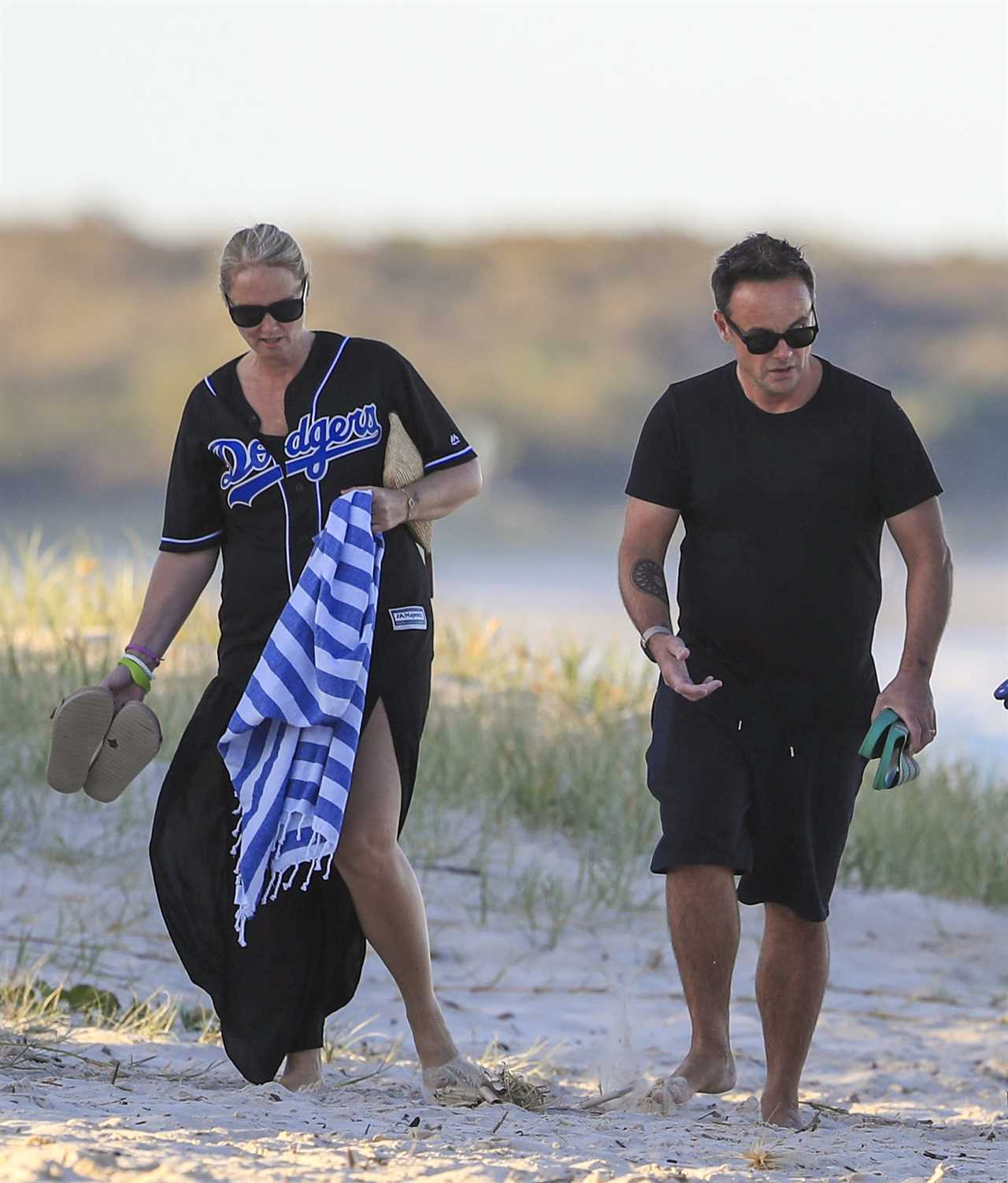 I’m A Celebrity’s Ant McPartlin looks loved up with wife Anne-Marie on beach day before show launch