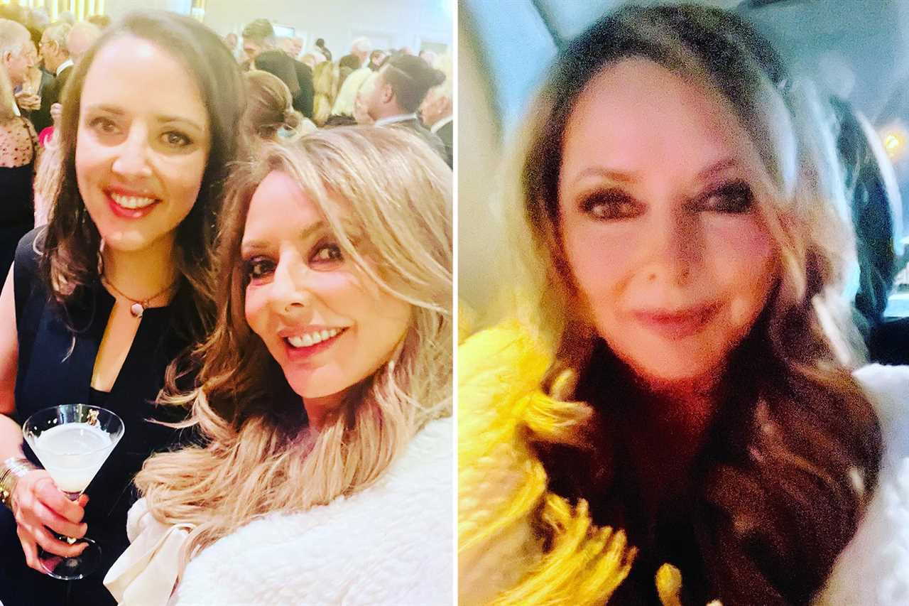 Carol Vorderman looks incredible as she shows off curves in tight green jumper