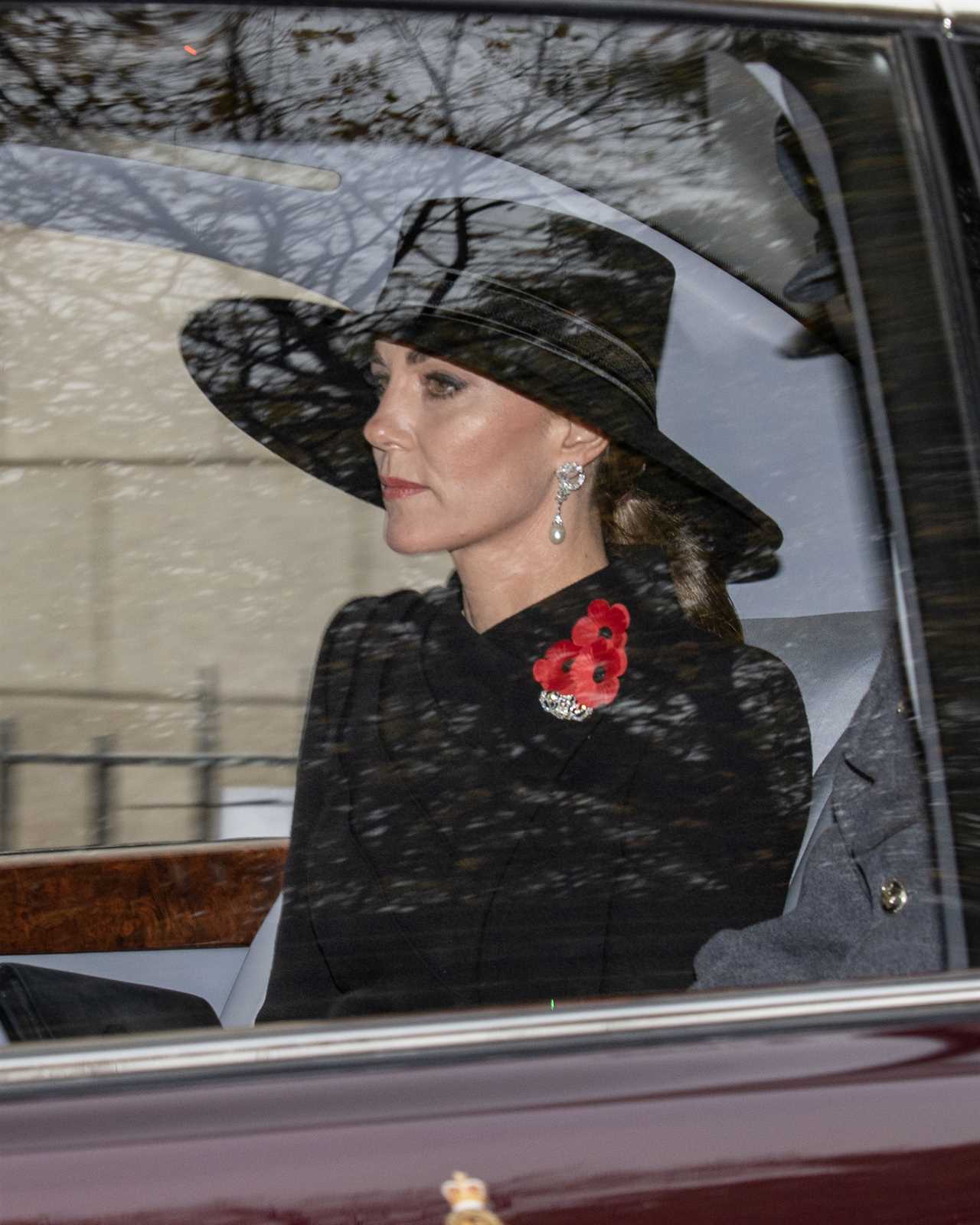 Prince William & Kate Middleton arrive at Remembrance Sunday service with King Charles to lead first ceremony as monarch