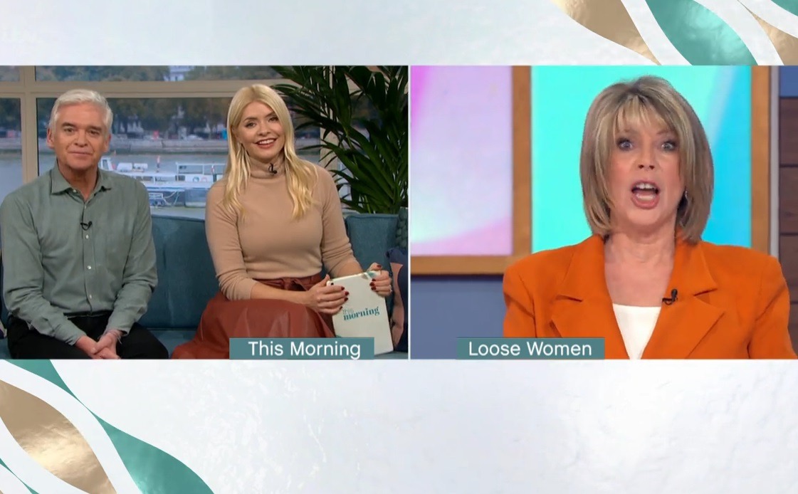 Ruth Langsford caught ‘making face at Phillip Schofield’ live on This Morning