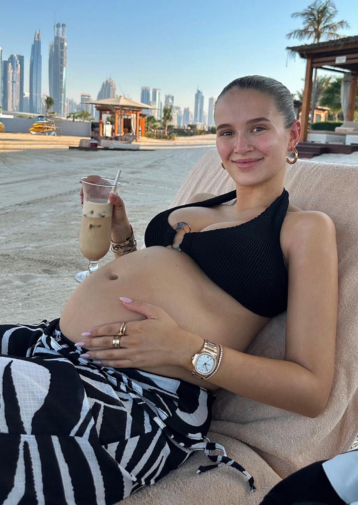 Molly-Mae Hague shows off bare baby bump and reveals how many months pregnant she is