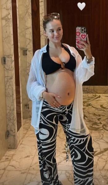 Molly-Mae Hague shows off bare baby bump and reveals how many months pregnant she is