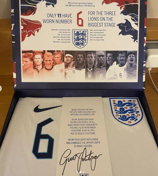 Inside the personalised packages given to England stars by Prince William ahead of World Cup 2022