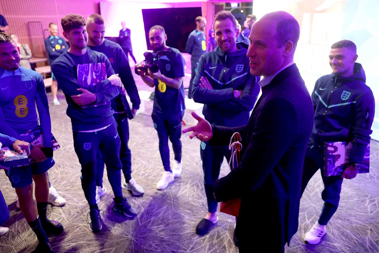 Prince William wishes England squad luck in surprise visit at St George’s Park before they jet off to Qatar World Cup