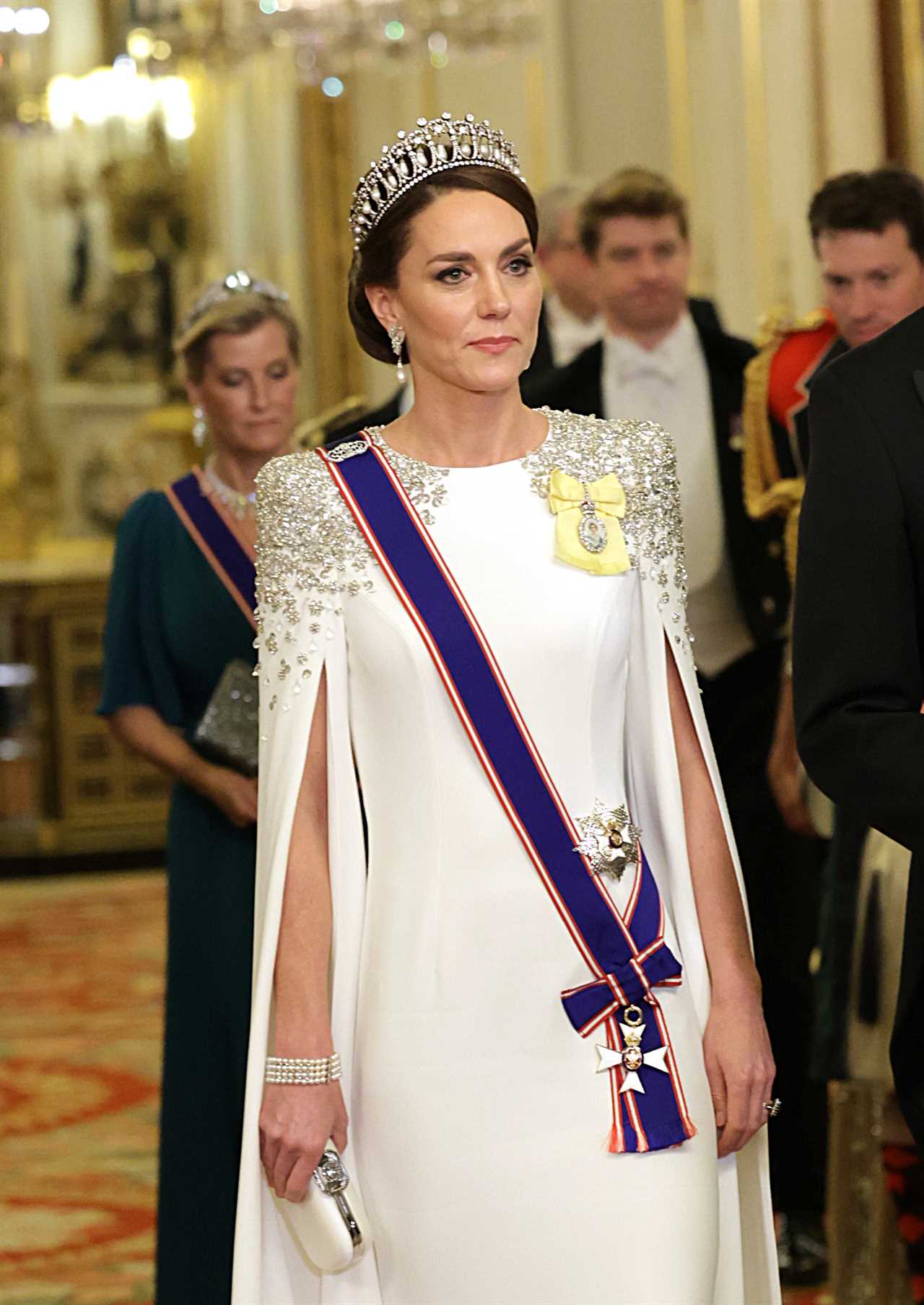 Kate Middleton pays touching tribute to Princess Diana as she stuns at state banquet with Prince William
