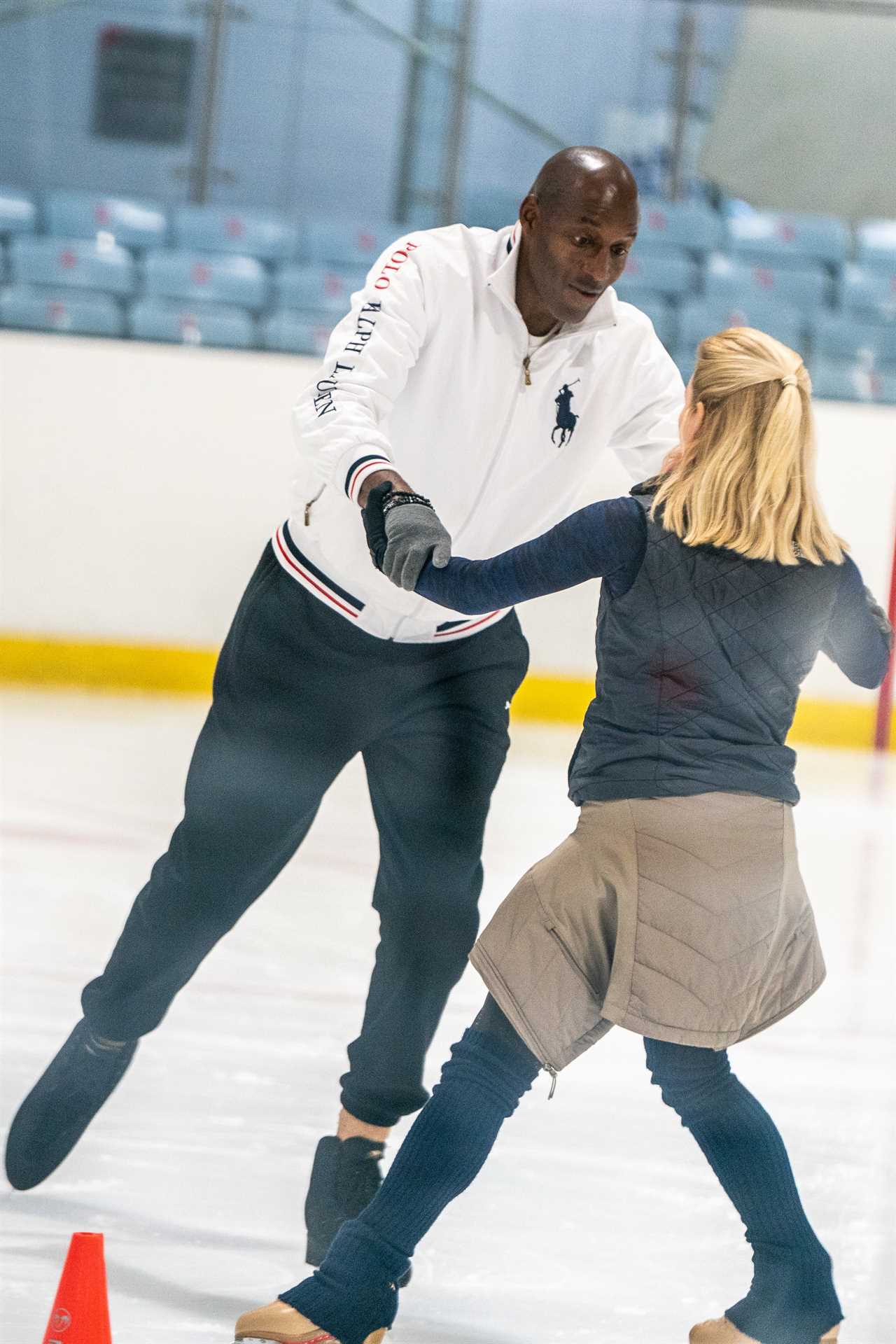 Dancing on Ice’s John Fashanu looks terrified as he tries daring move in training