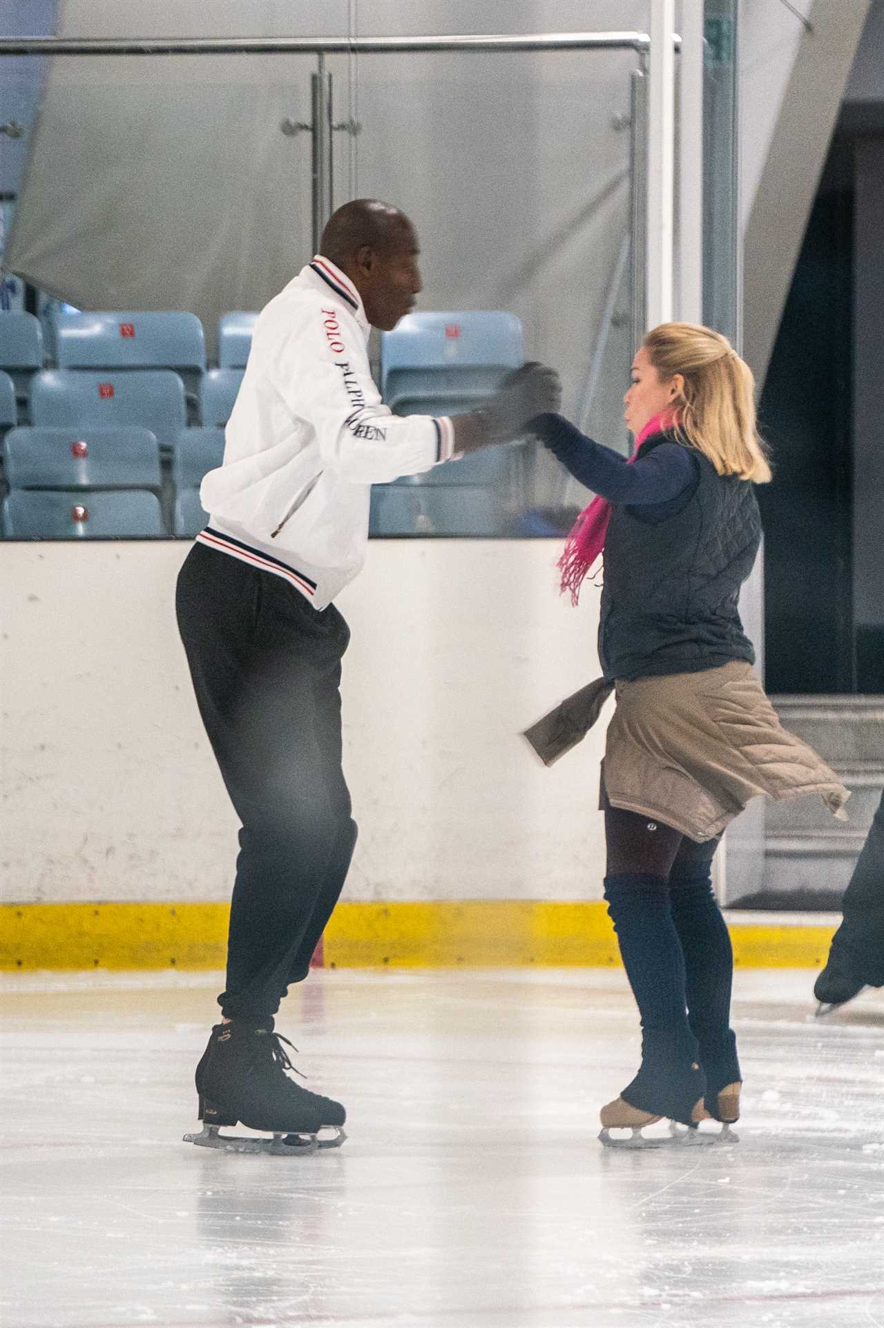 Dancing on Ice’s John Fashanu looks terrified as he tries daring move in training