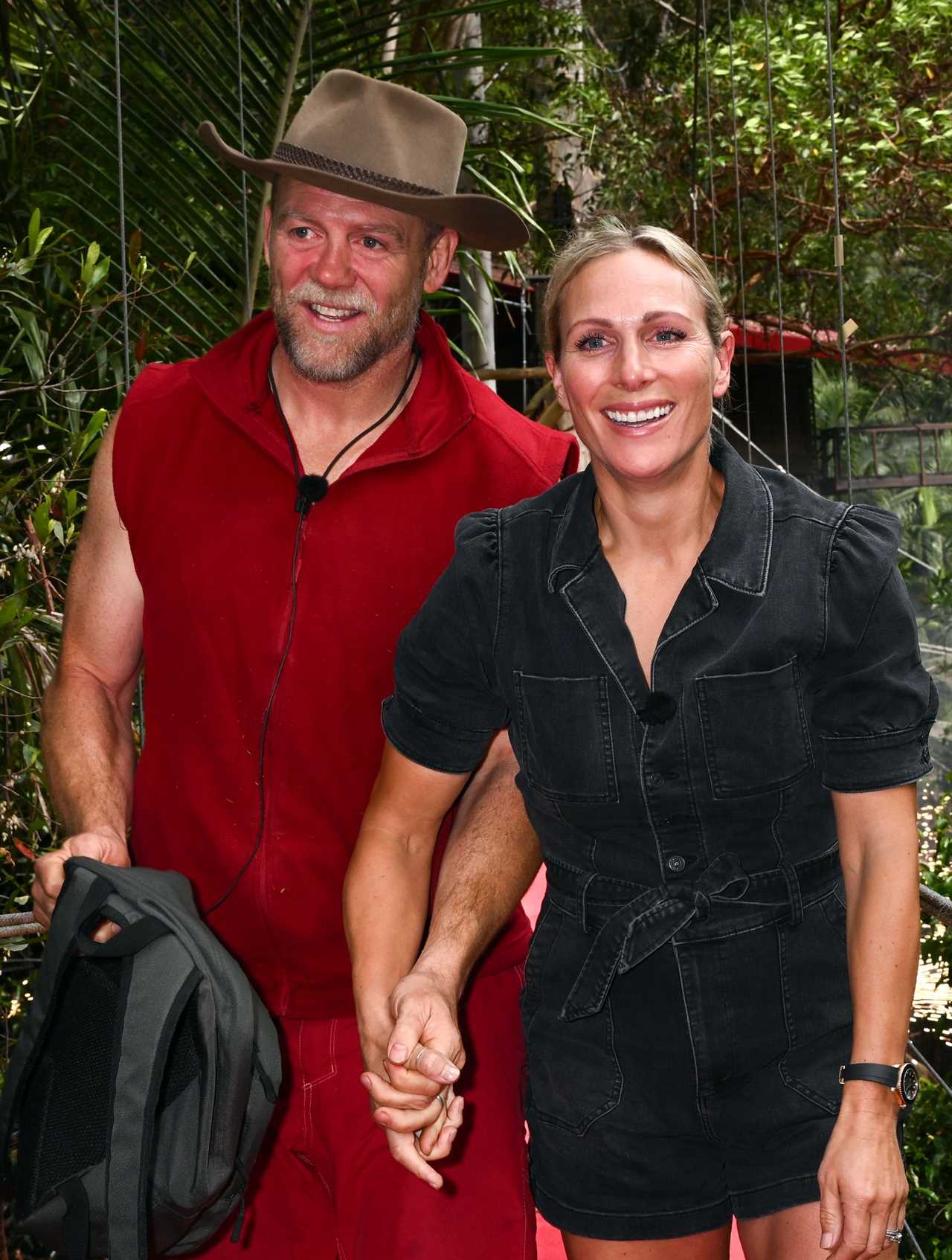 Zara Tindall goes barefoot as she leaves boozy I’m A Celeb wrap party with husband Mike and Owen Warner