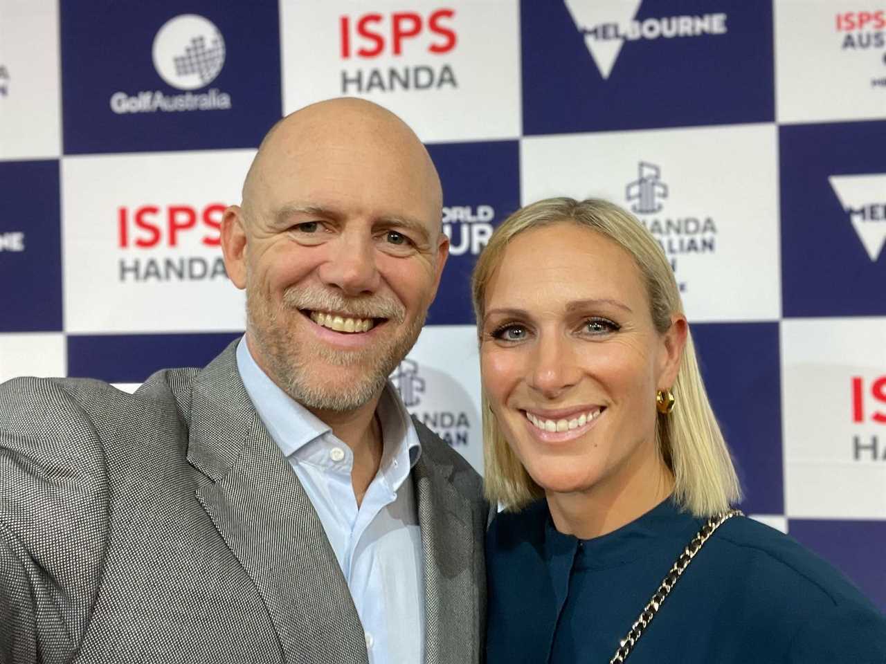 Mike Tindall and wife Zara glam up for date night at the golf as they stay in Australia after camp mates fly home