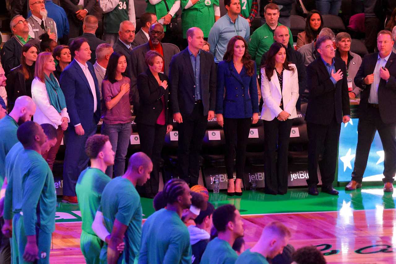 Beaming Prince William and Princess Kate clap and pose for selfies at NBA game in Boston on royal tour