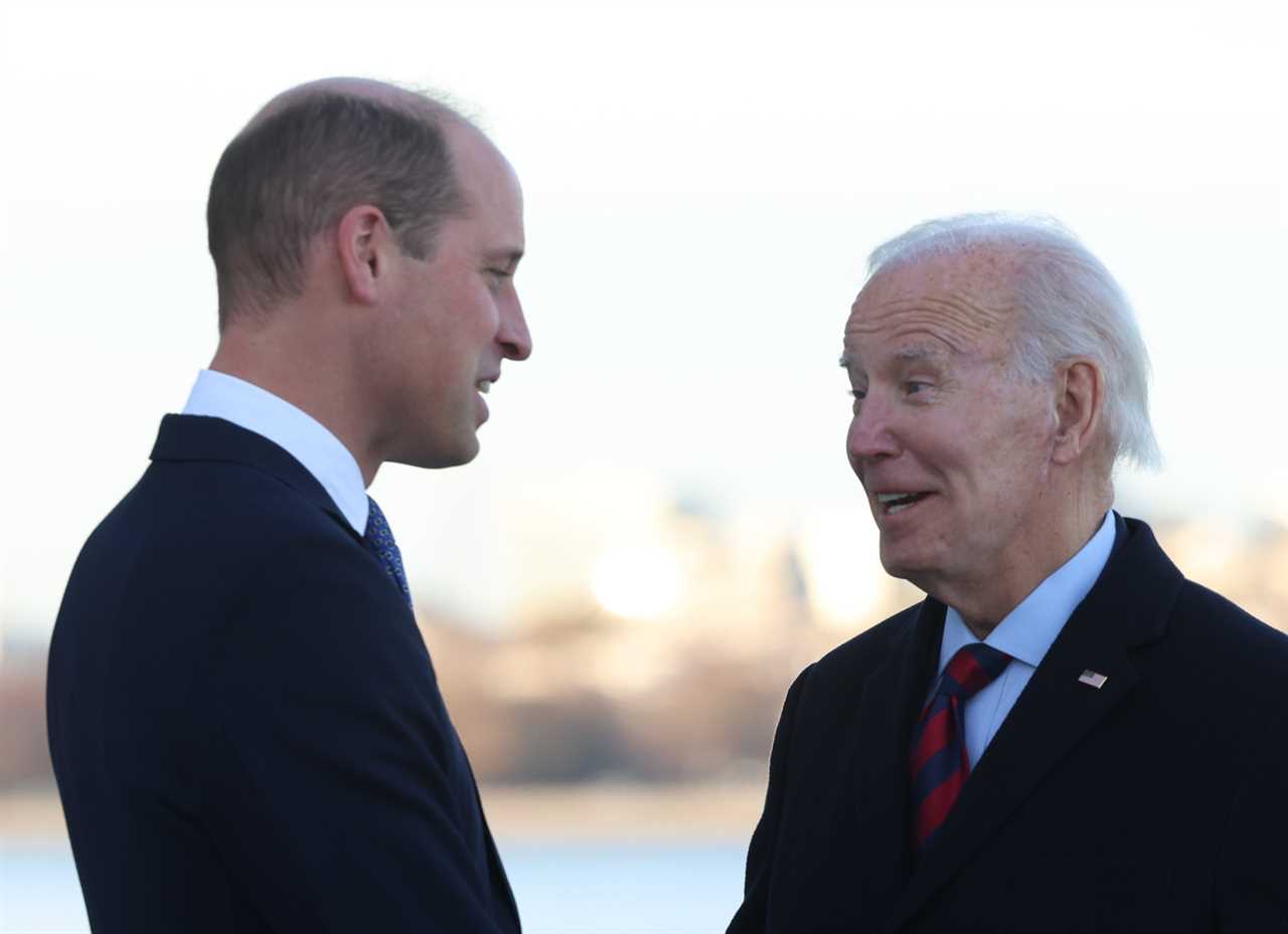 President Joe Biden asks Prince William ‘where’s your top coat’ during historic meeting on royal’s tour of Boston