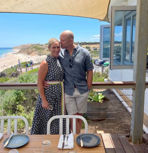 Mike Tindall cosies up with wife Zara in Adelaide before they glam up for fancy dinner