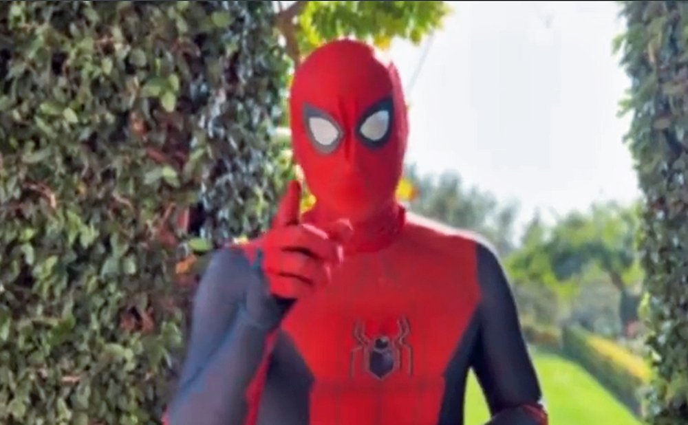 Prince Harry dresses up as Spider Man as he sends Christmas video message to children who have lost their parents