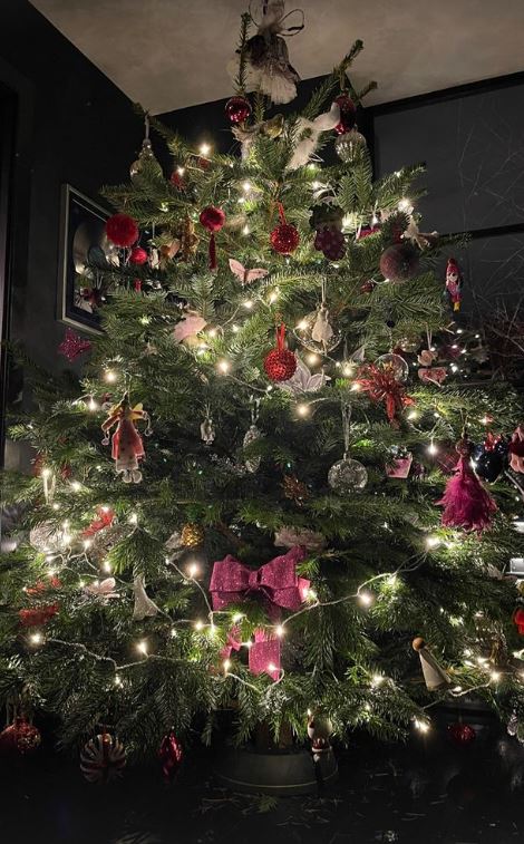 Amanda Holden shows off her HUGE Christmas tree as daughter Hollie decorates