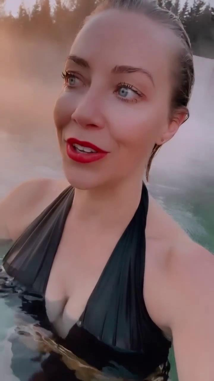 A Place In The Sun’s Laura Hamilton sends fans wild as she strips to plunging swimsuit in hot tub on TV