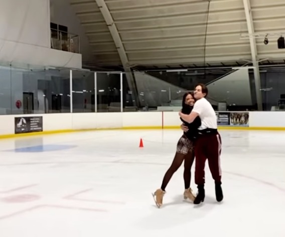 Joey Essex and Dancing On Ice’s Vanessa Bauer fuel romance rumours as they cuddle and hold hands on the ice