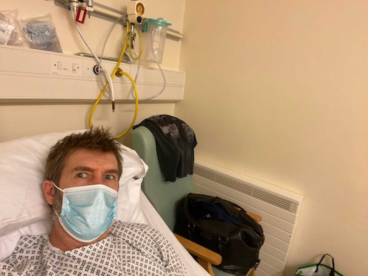 Comedian Rhod Gilbert breaks silence on his Stage Four cancer diagnosis as he shares photo from hospital