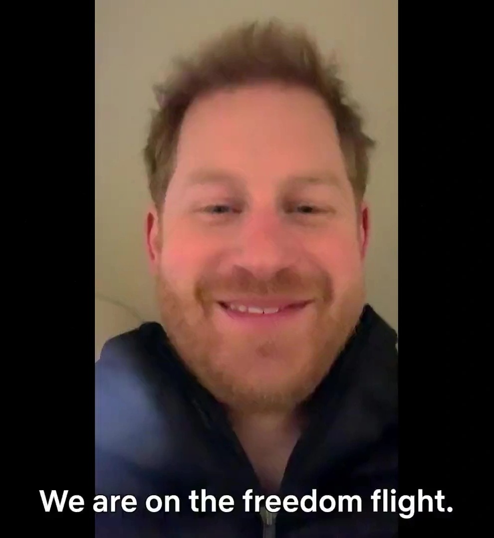 Prince Harry filmed himself grinning on ‘Freedom flight’ to US after quitting UK and Royal Family for good