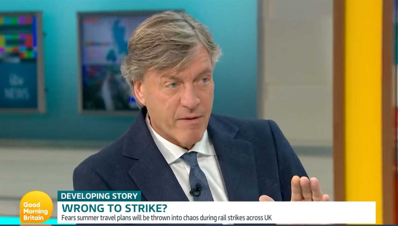 Good Morning Britain viewers slam Richard Madeley as he compares train strikes to WAR