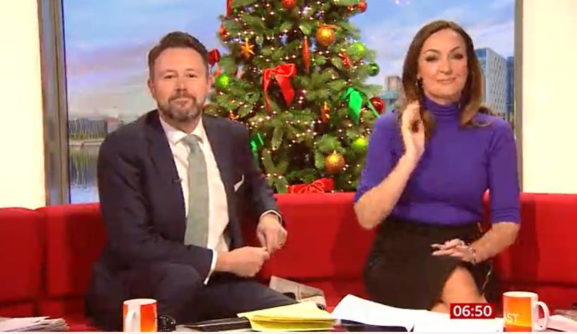 BBC Breakfast’s Carol Kirkwood swipes at Jon Kay mid weather report – leaving Sally Nugent in stitches