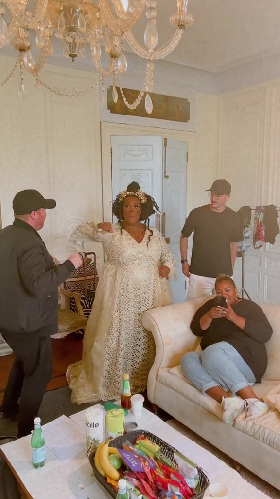 Alison Hammond looks slimmer than ever and almost unrecognisable as she dances backstage at a photoshoot