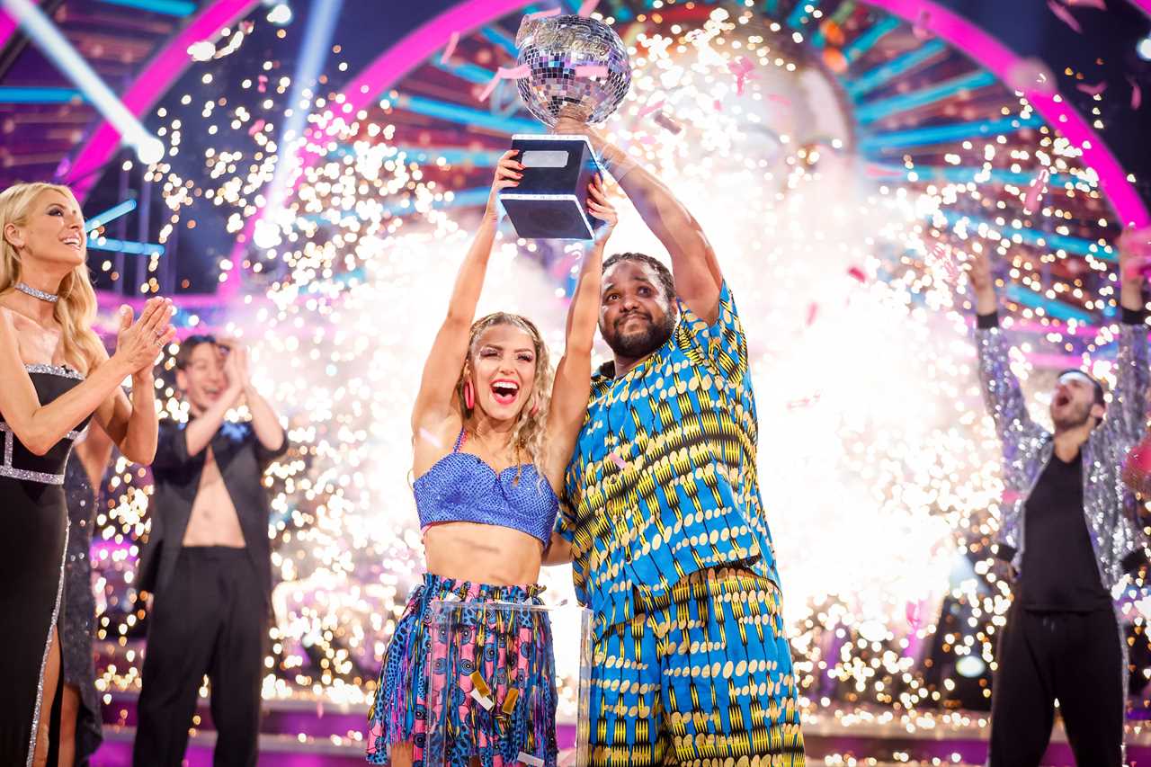 Strictly champ Hamza Yassin smiles for fans as he’s seen for the first time since Glitterball win