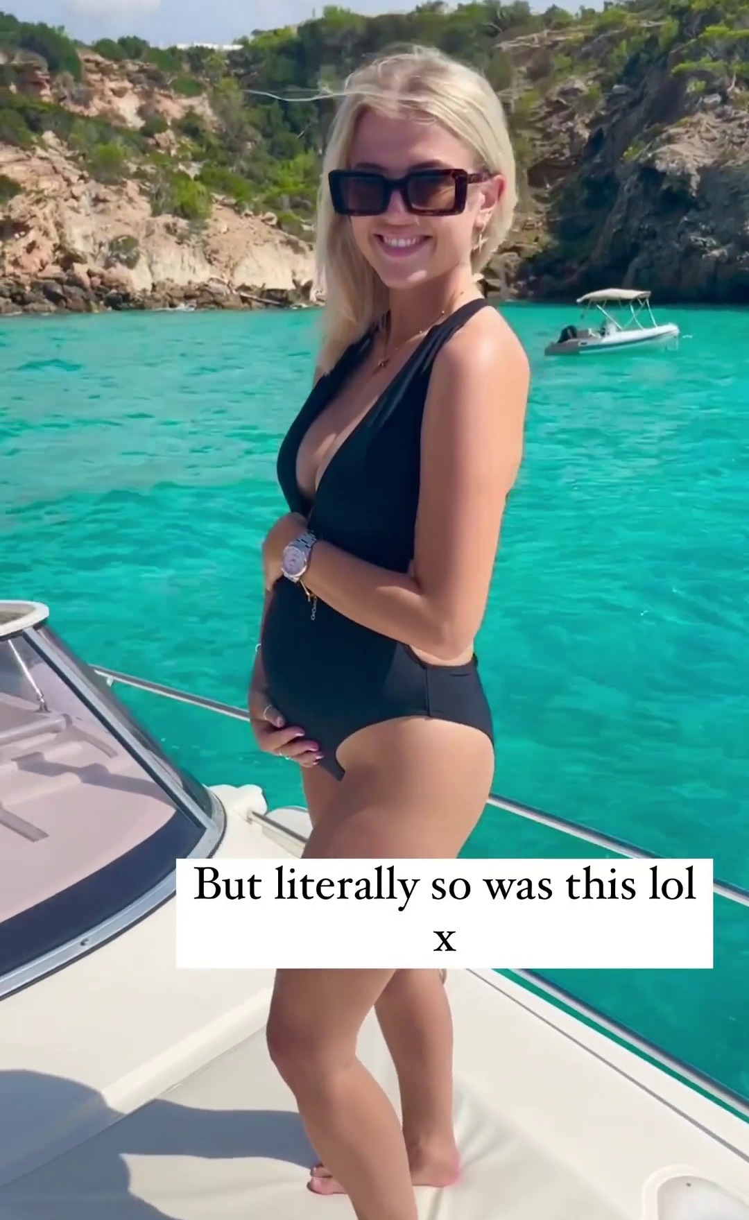 Corrie’s Lucy Fallon reveals amazing way she hid big baby bump in a swimsuit with clever Instagram trick