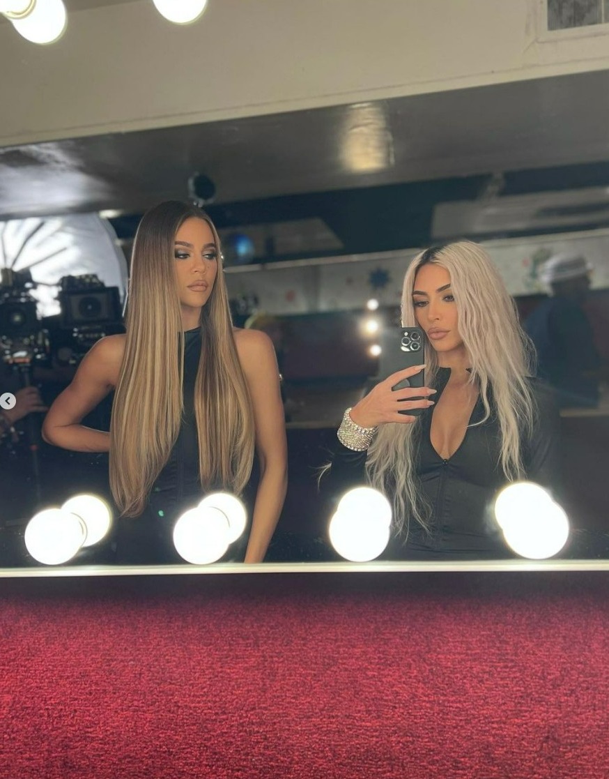 Kardashian fans rip Kim for ‘embarrassing Photoshop’ as star’s hands & face are ‘blurry’ in new photos with sister Khloe