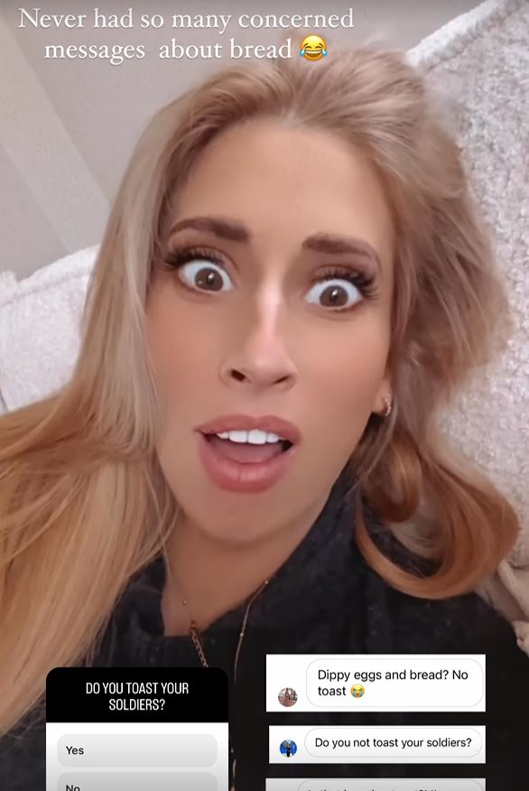 Stacey Solomon hits back after horrified fans complained about the way she makes egg and soldiers