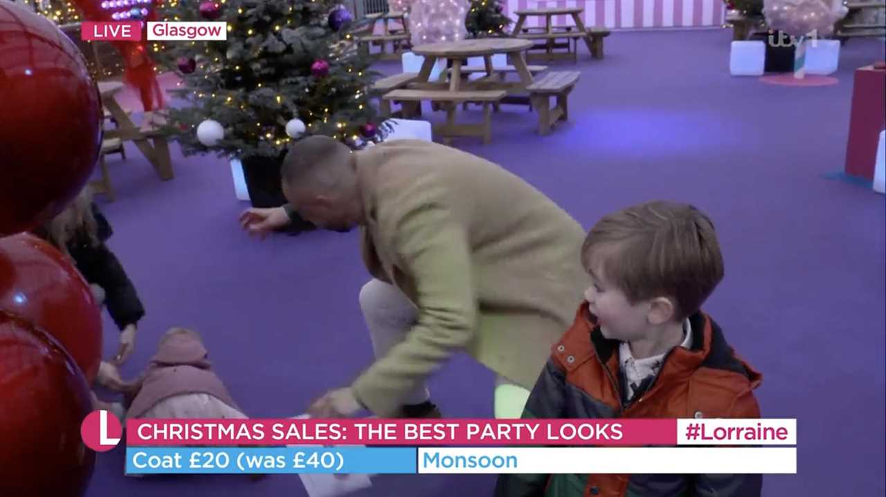 Lorraine blunder as guest bursts into tears after falling flat on her face when presenter drags her on-screen