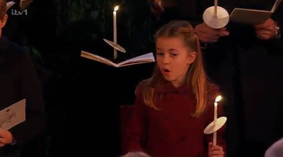 Princess Charlotte has royal fans in stitches at mum Kate’s Christmas concert as she belts out Away in a Manger