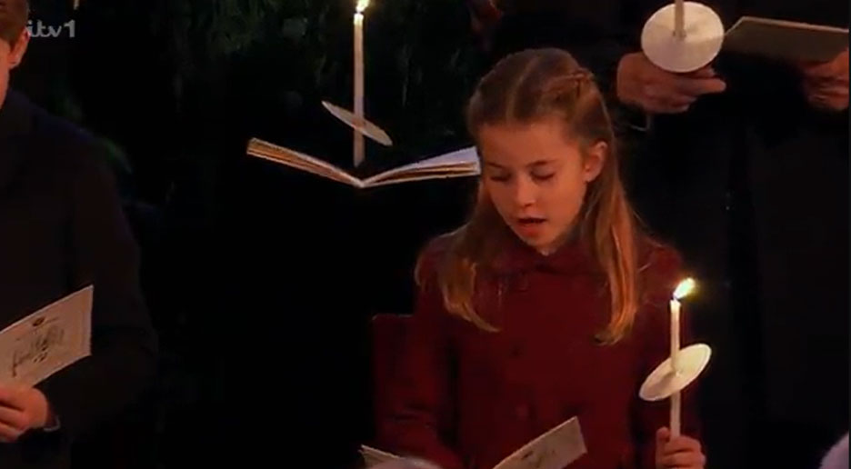 Princess Charlotte has royal fans in stitches at mum Kate’s Christmas concert as she belts out Away in a Manger