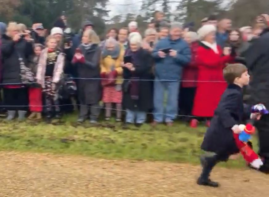 Royal fans all say the same thing about chaotic Prince Louis moment during his first ever Christmas walkabout