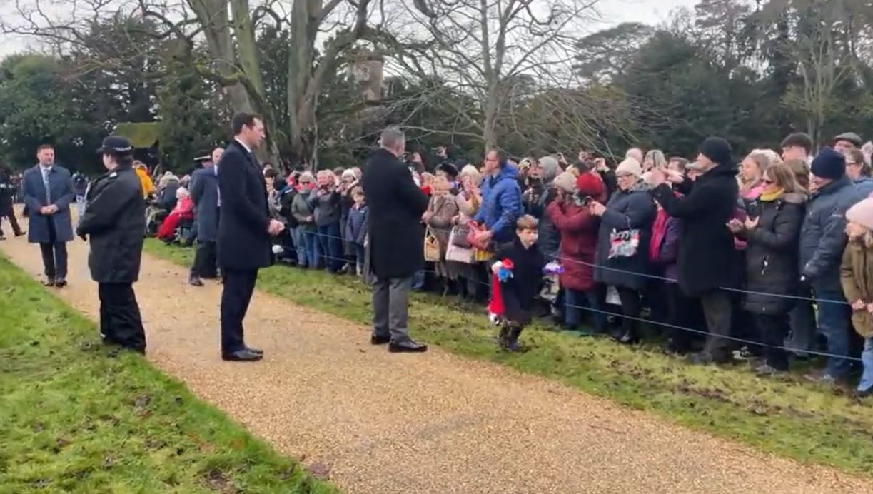 Royal fans all say the same thing about chaotic Prince Louis moment during his first ever Christmas walkabout