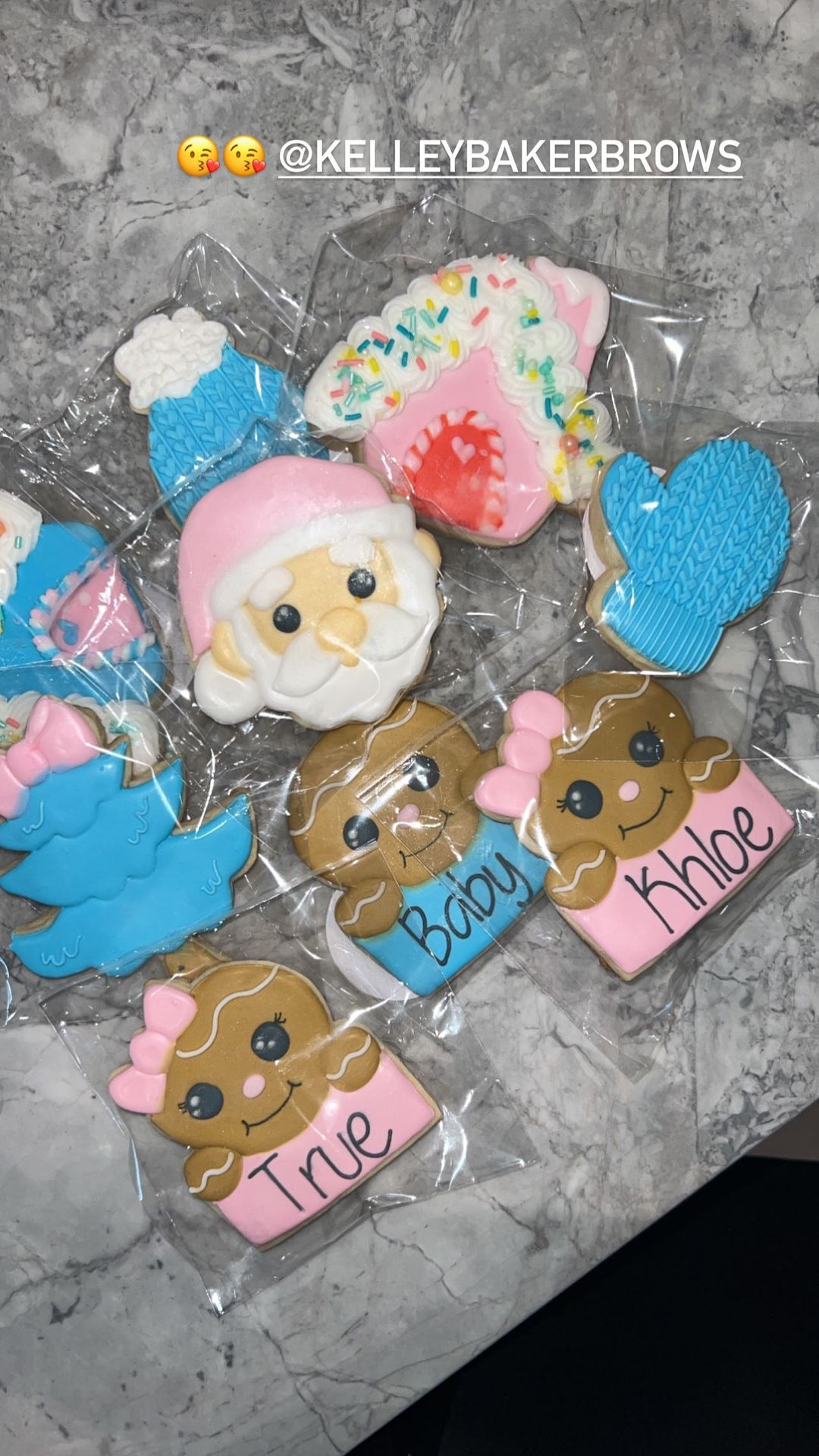 Khloe Kardashian teases her baby son’s name as she gives fans a glimpse of Christmas cookies for family