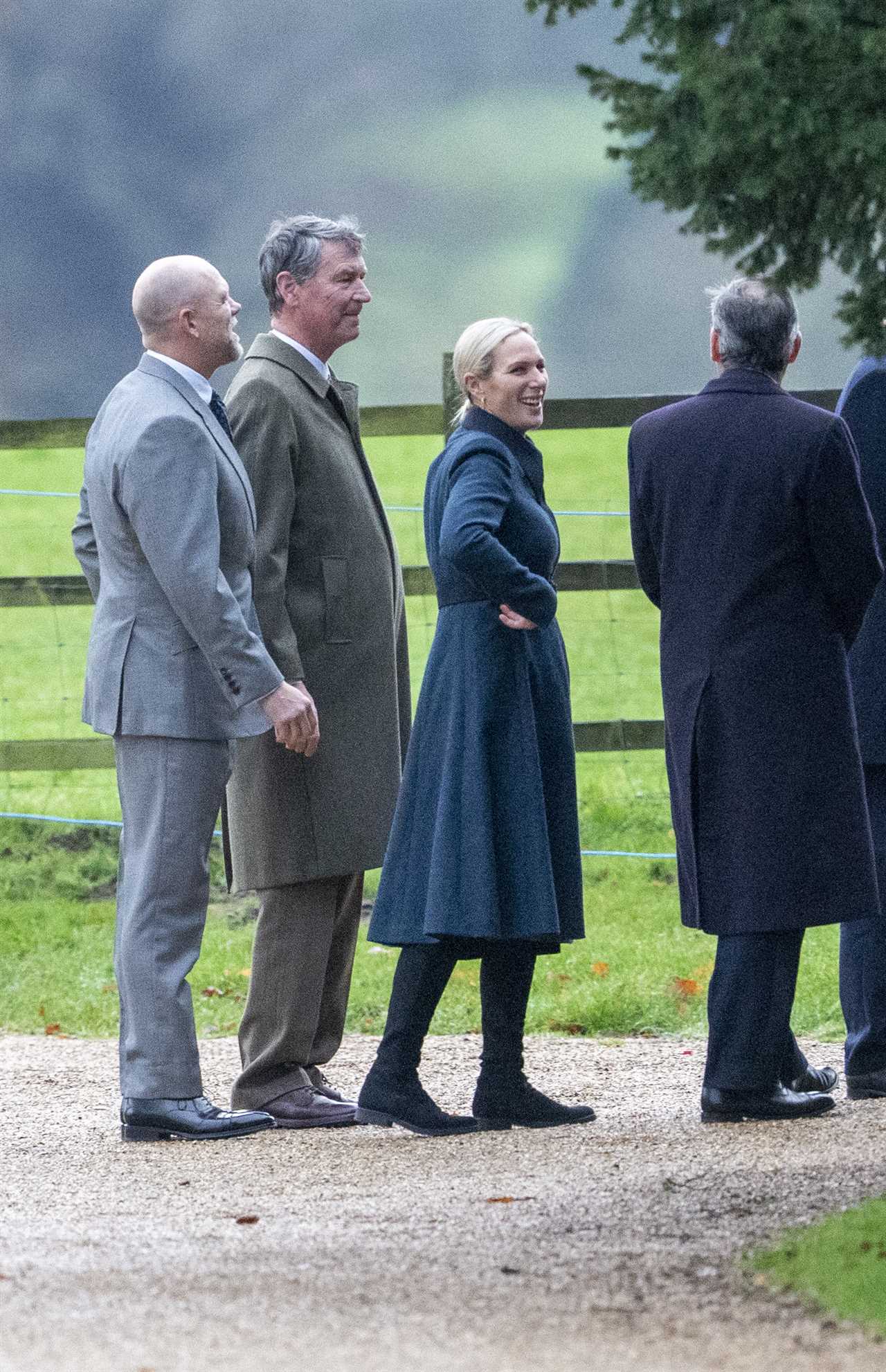 Prince William, Kate, George, Charlotte and Louis beam with festive smiles as they join King Charles on Christmas walk